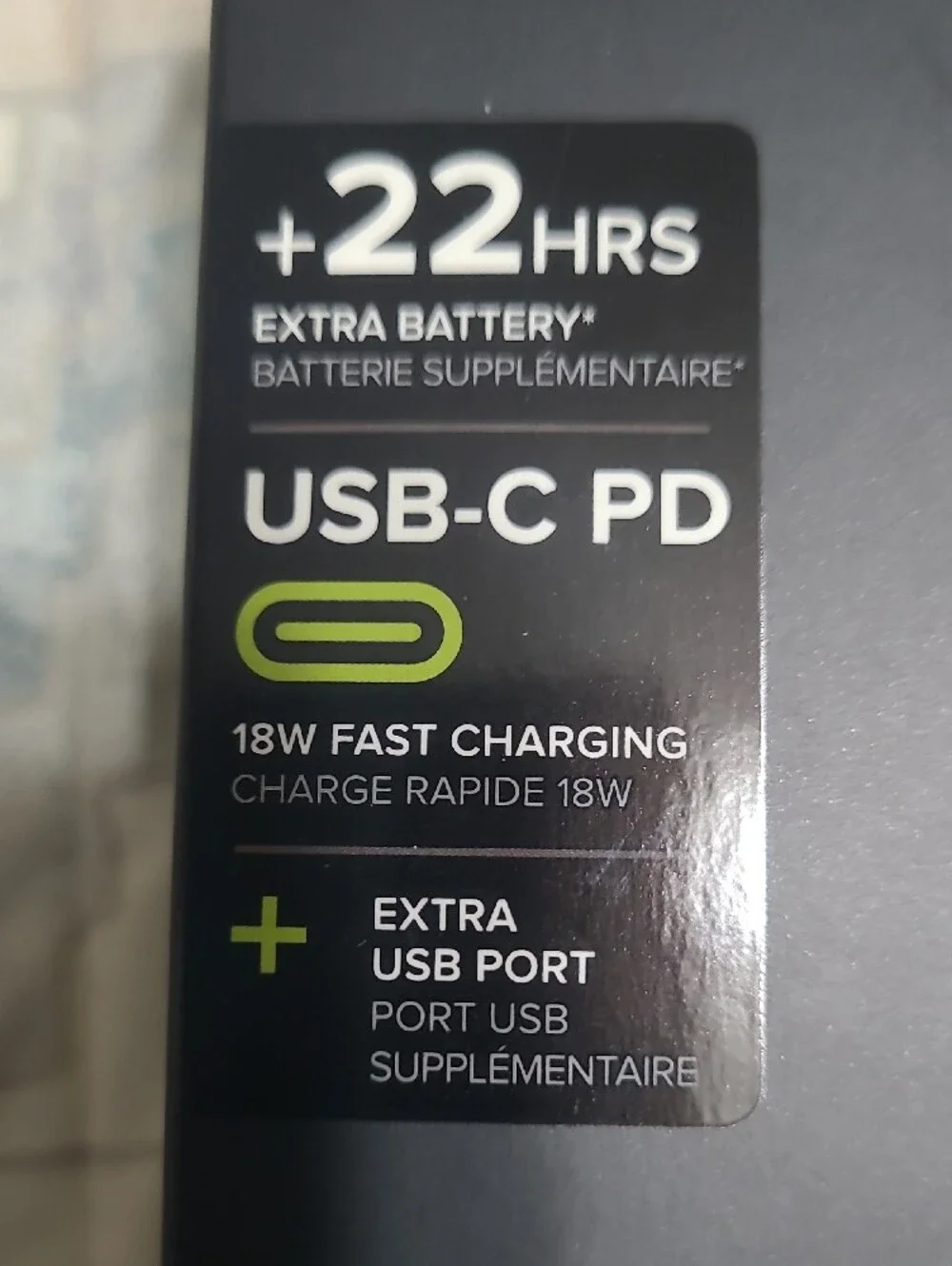 Mophie Powerstation Plus Portable Charger -Black +22HRS USB-C PD+ EXTRA USB PORT
